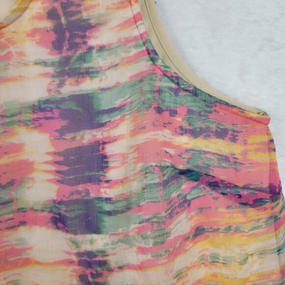 Fairycore Tank Top Overlay Asymmetric Whimsy Boho Pastel Colorful Blouse - Picture 4 of 10